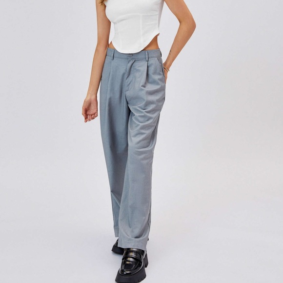 NWT Gray Cider Straight Leg/Wide Leg Trousers - Picture 2 of 5